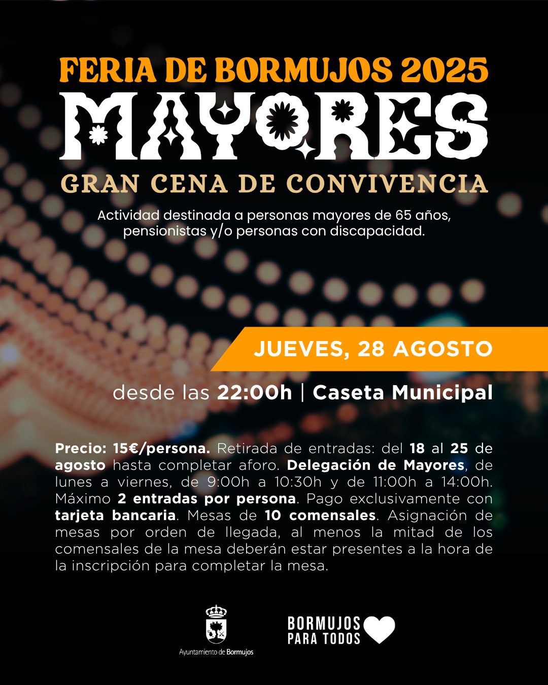 Cena de convivencia de nuestros mayores en la Feria