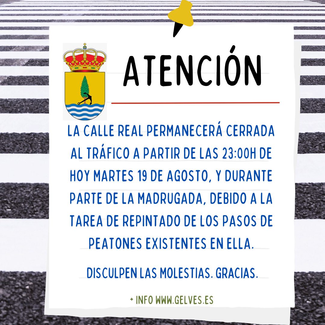 Corte al tráfico esta noche de la calle Real por repintado de los pasos de peatones