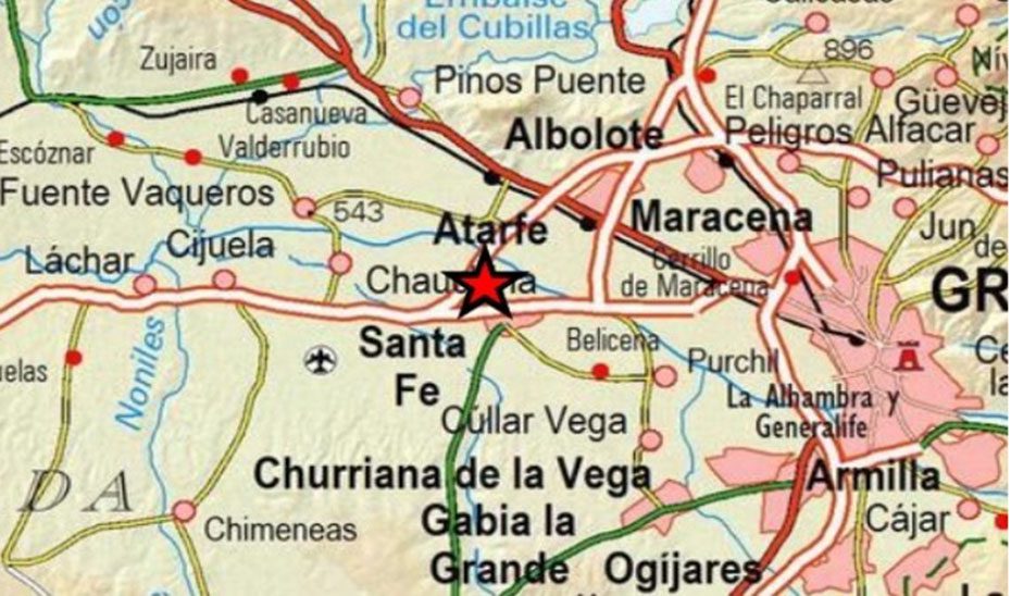 Registrado un terremoto de magnitud 3,1 con epicentro en Santa Fe