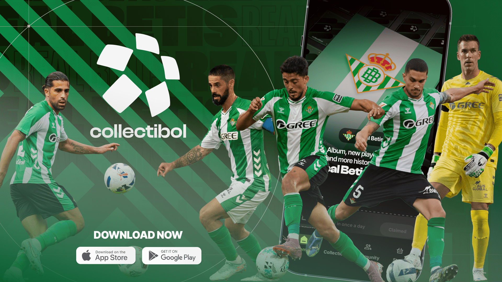 El Real Betis lanza su álbum oficial de cartas digitales en Collectibol