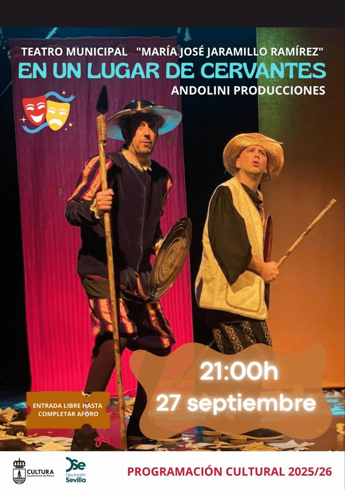 El Teatro Municipal “María José Jaramillo Ramírez” abre temporada con la obra En un lugar de Cervantes