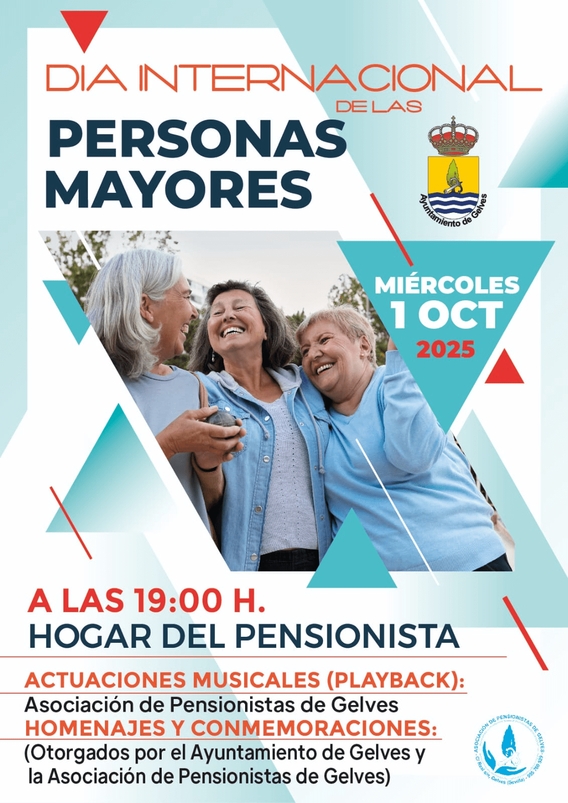 Gelves celebra de nuevo el Día Internacional de las Personas Mayores el próximo 1 de octubre