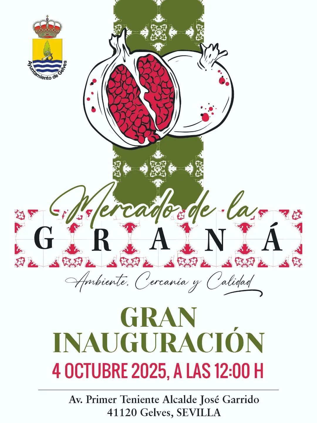 Inauguración del Mercado de la Graná el próximo sábado día 4 en Gelves