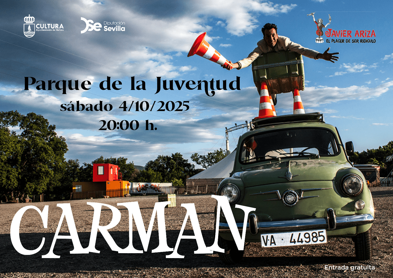 Gelves acoge el espectáculo de circo callejero CARMAN en el Parque de la Juventud este sábado a las 20:00h