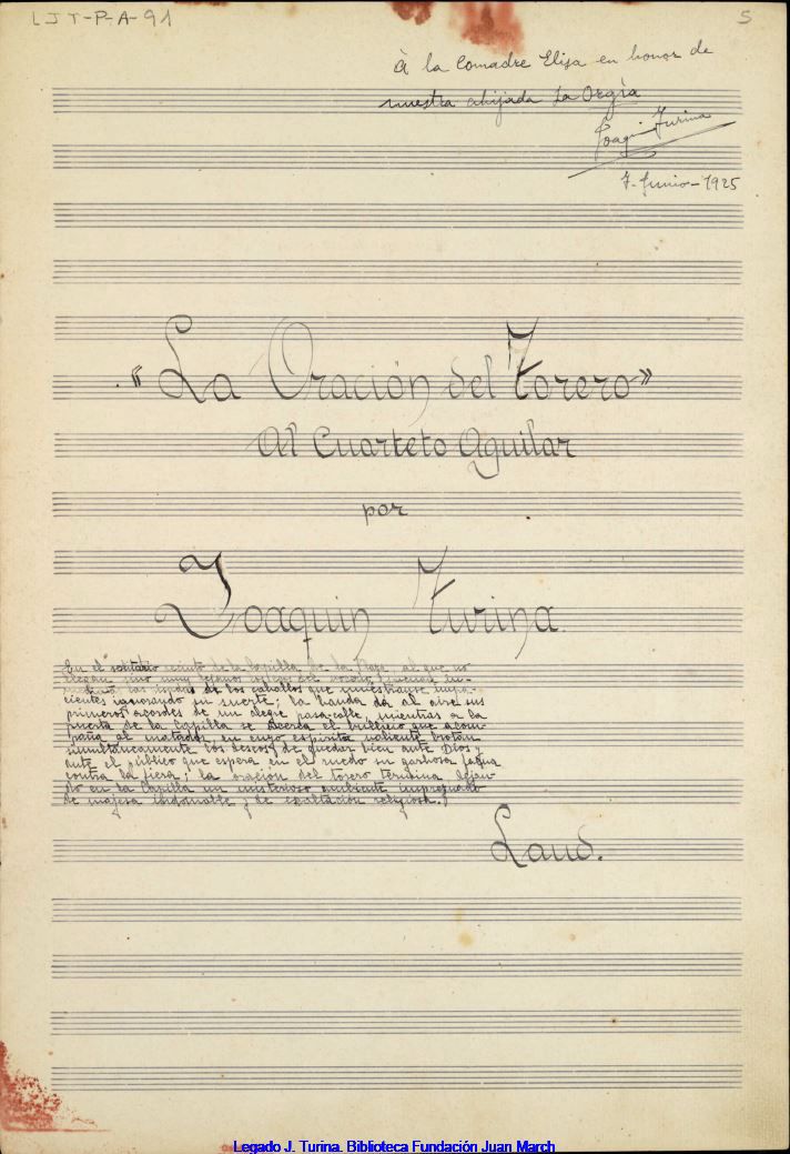 La Casa Fabiola acogerá el concierto inaugural de la II Ruta Turina el próximo martes 14 de octubre