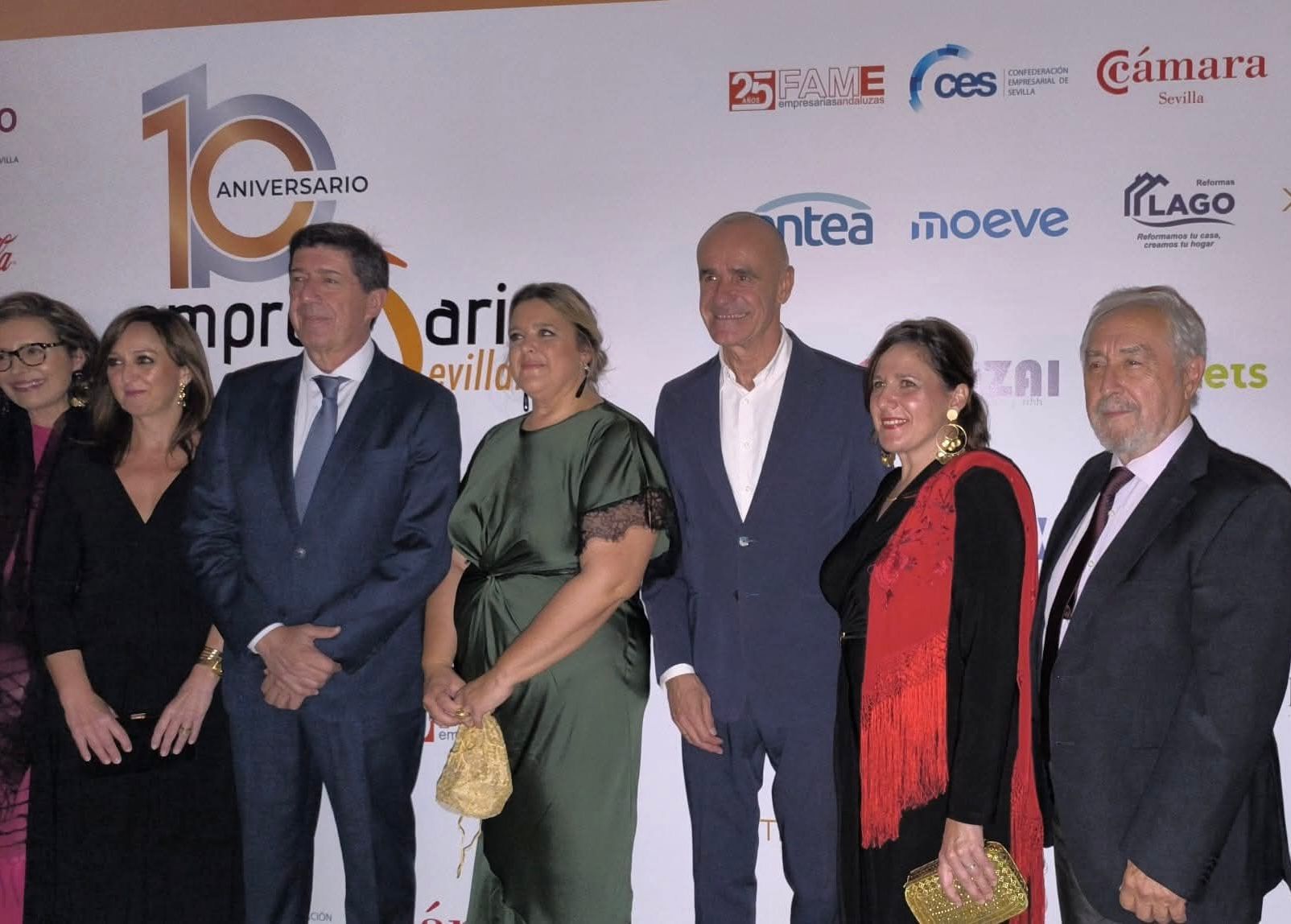 El presidente y la secretaria general del CES de Andalucía participan en la gala conmemorativa del X aniversario de la asociación Mujeres Empresarias Sevillanas