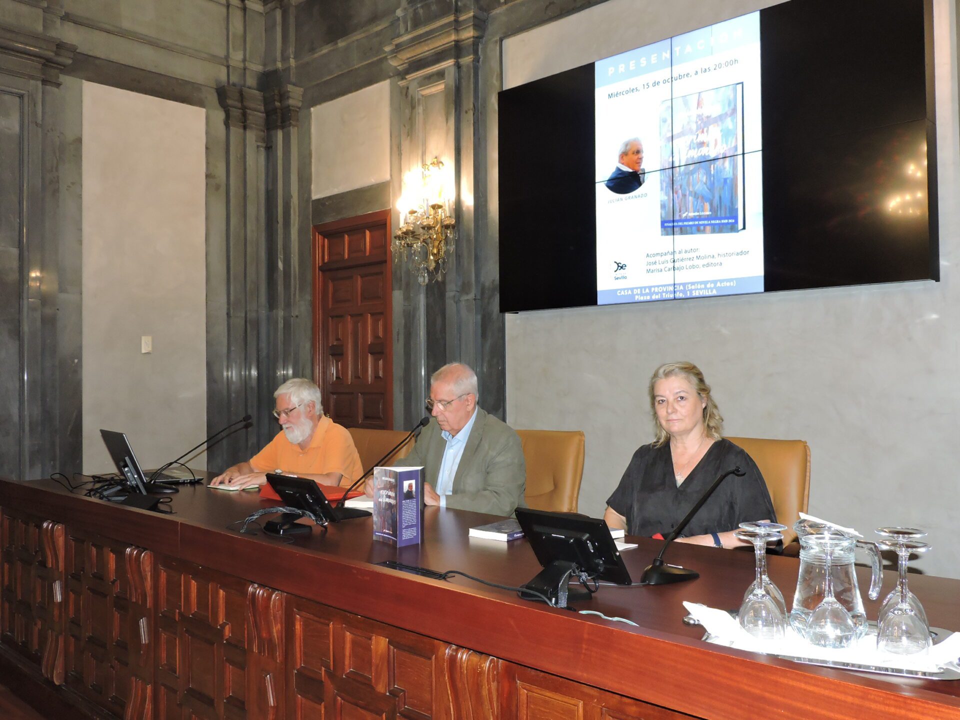 El escritor Julián Granado presenta ‘El crimen del limonero’, libro finalista del Premio de Novela Negra BMB, en la Casa de la Provincia