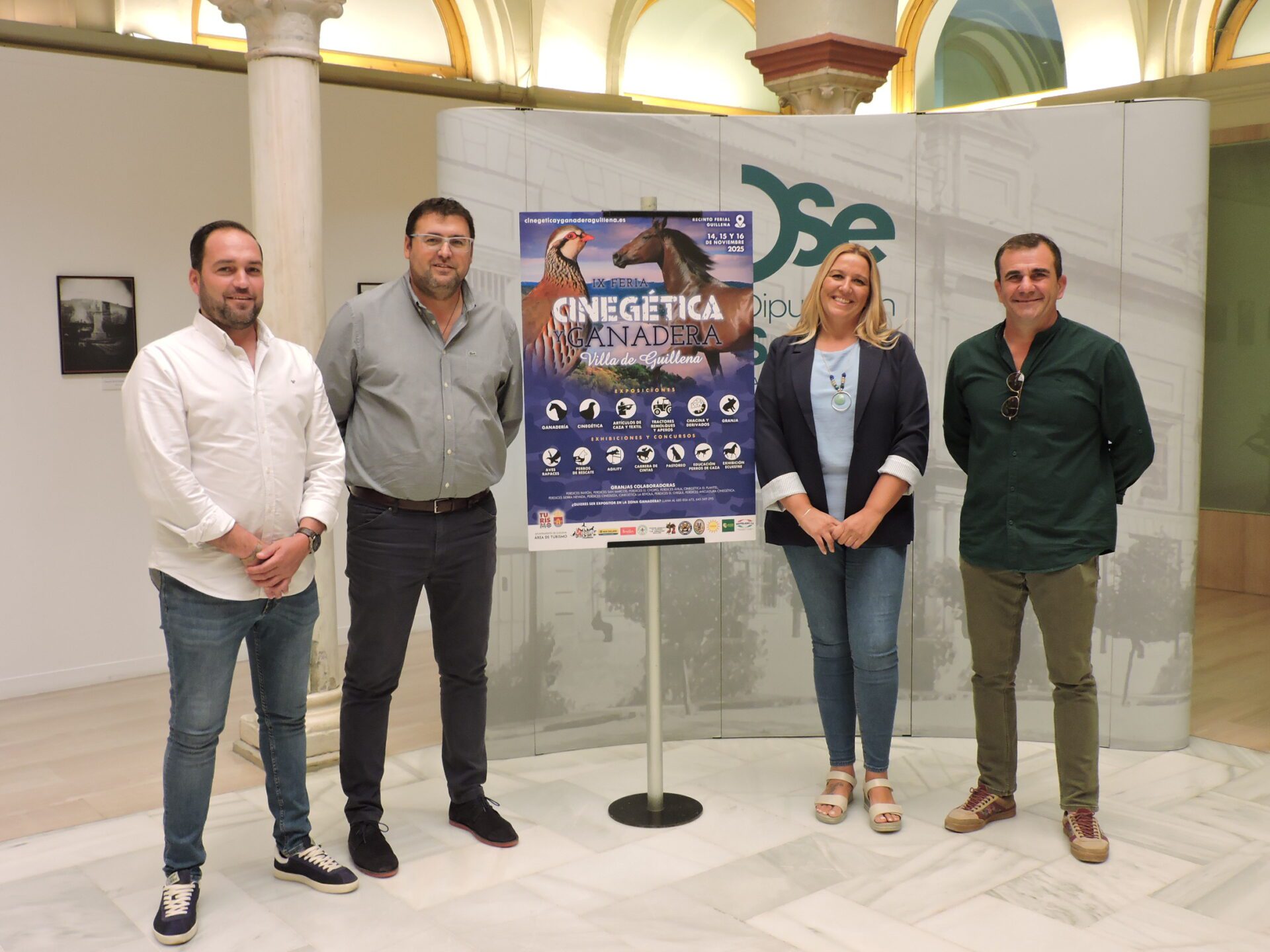 Guillena presenta en la Casa de la Provincia de la Diputación su IX Feria Cinegética y Ganadera, que tendrá lugar los días 14, 15 y 16 de noviembre