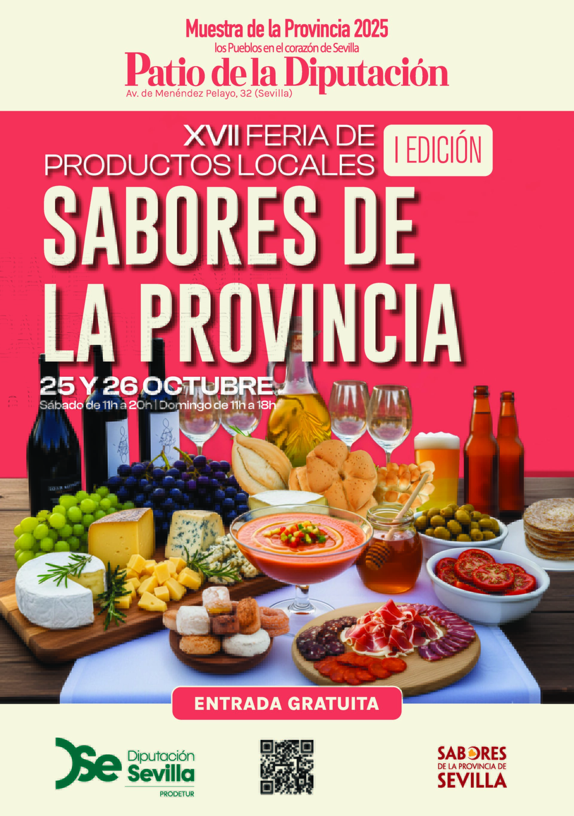 La XVII Feria de Productos Locales ‘Sabores de la Provincia de Sevilla’ celebra su primera edición este fin de semana en el patio de la Diputación