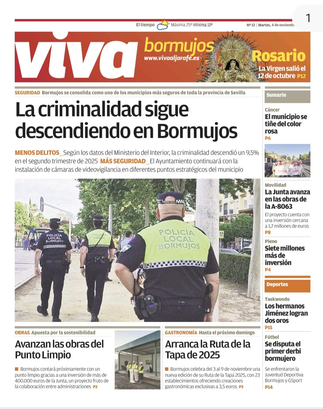 DISPONIBLE LA EDICIÓN DEL VIVA BORMUJOS DE NOVIEMBRE