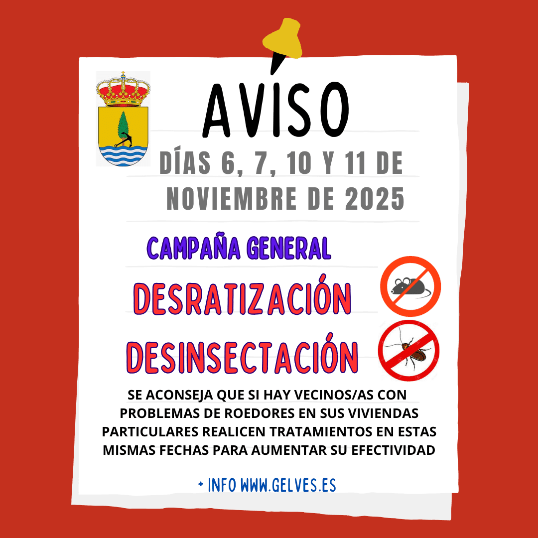 El Ayuntamiento de Gelves inicia una nueva campaña de desratización y desinsectación en todo el municipio