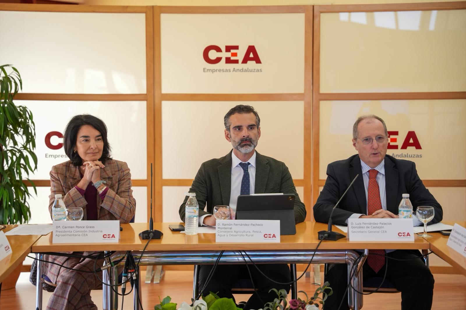 CEA reúne a su Comisión de la Industria Agroalimentaria, con el consejero de Agricultura, Pesca, Agua y Desarrollo Rural Fernández-Pacheco – Confederación de Empresarios de Andalucía