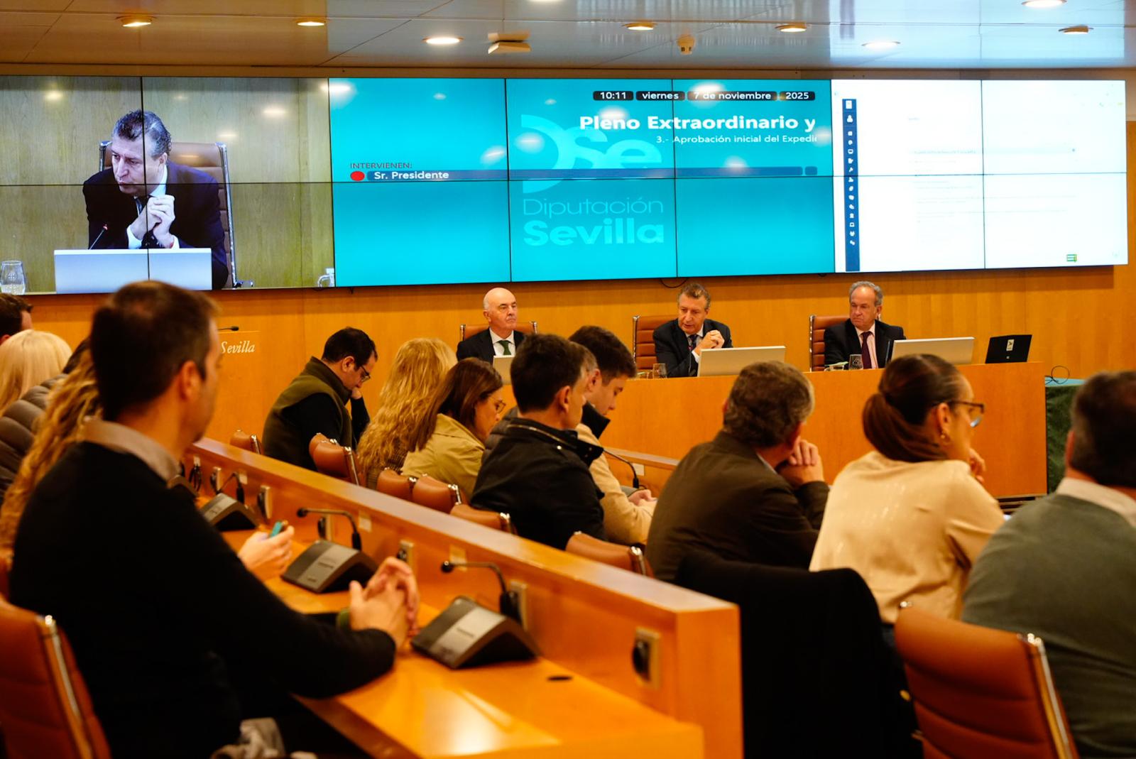 El Pleno de la Diputación atiende la solicitud del Ayuntamiento de Écija y aprueba una modificación presupuestaria del Plan Más Sevilla