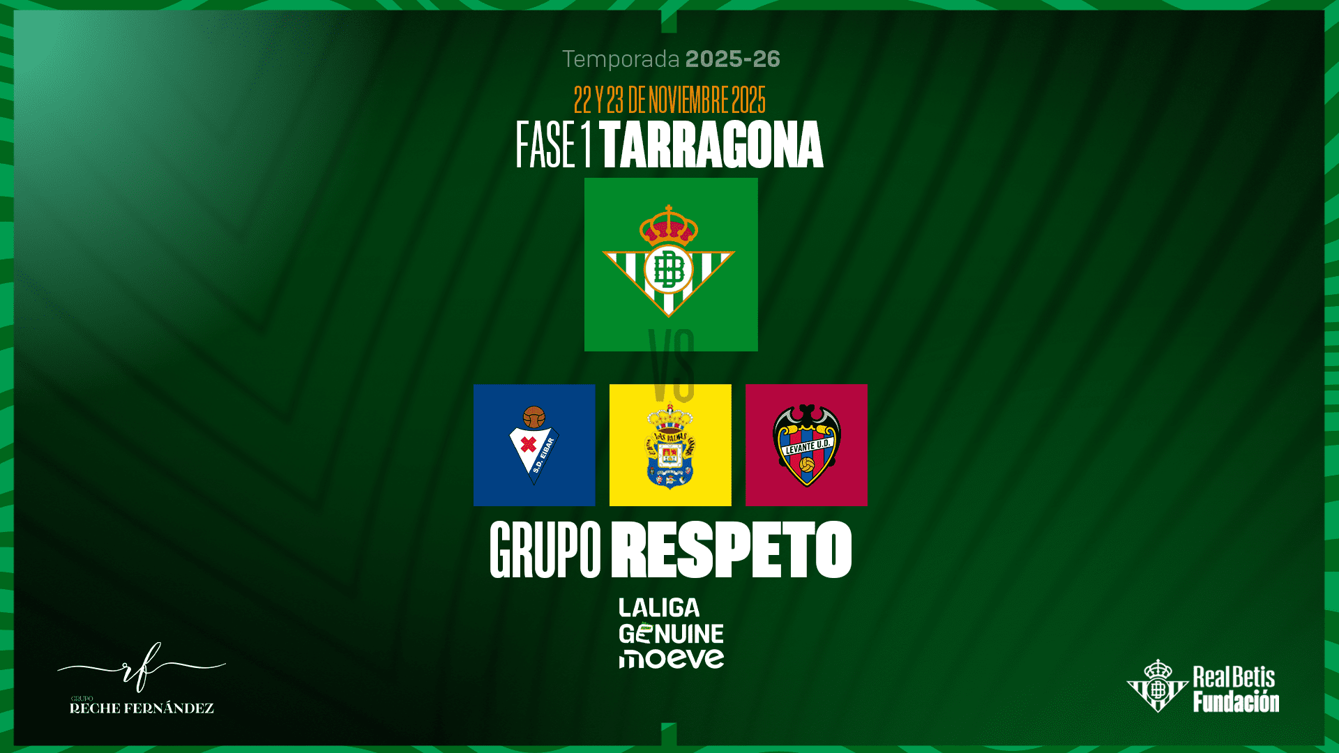 El Real Betis Genuine jugará la primera fase de liga en Tarragona