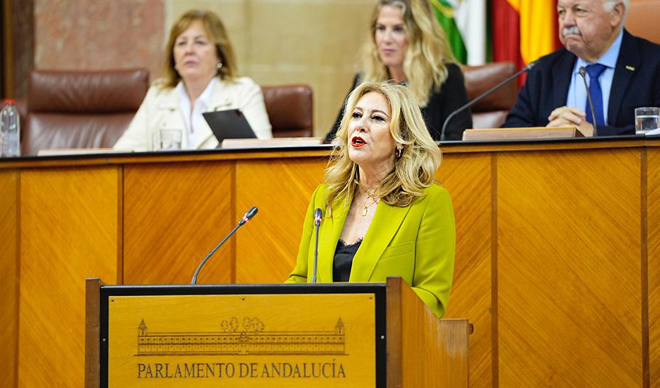 Carolina España: “Andalucía tiene presupuestos porque tiene una mayoría de estabilidad que lo permite”