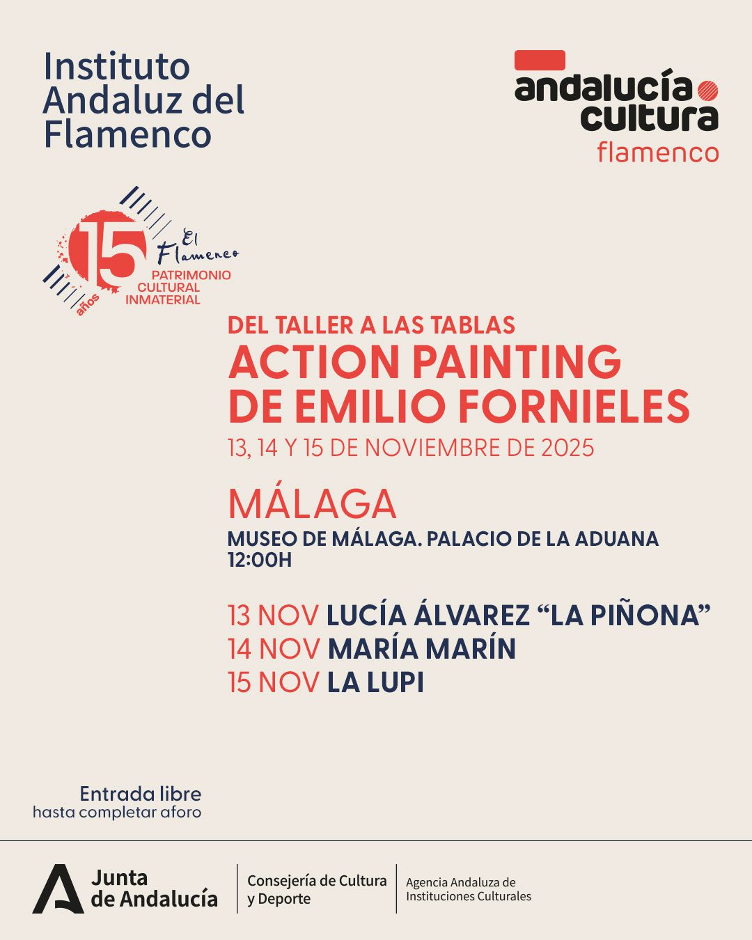 El flamenco y las artes plásticas se encuentran para celebrar el XV Aniversario del Flamenco como Patrimonio de la Humanidad