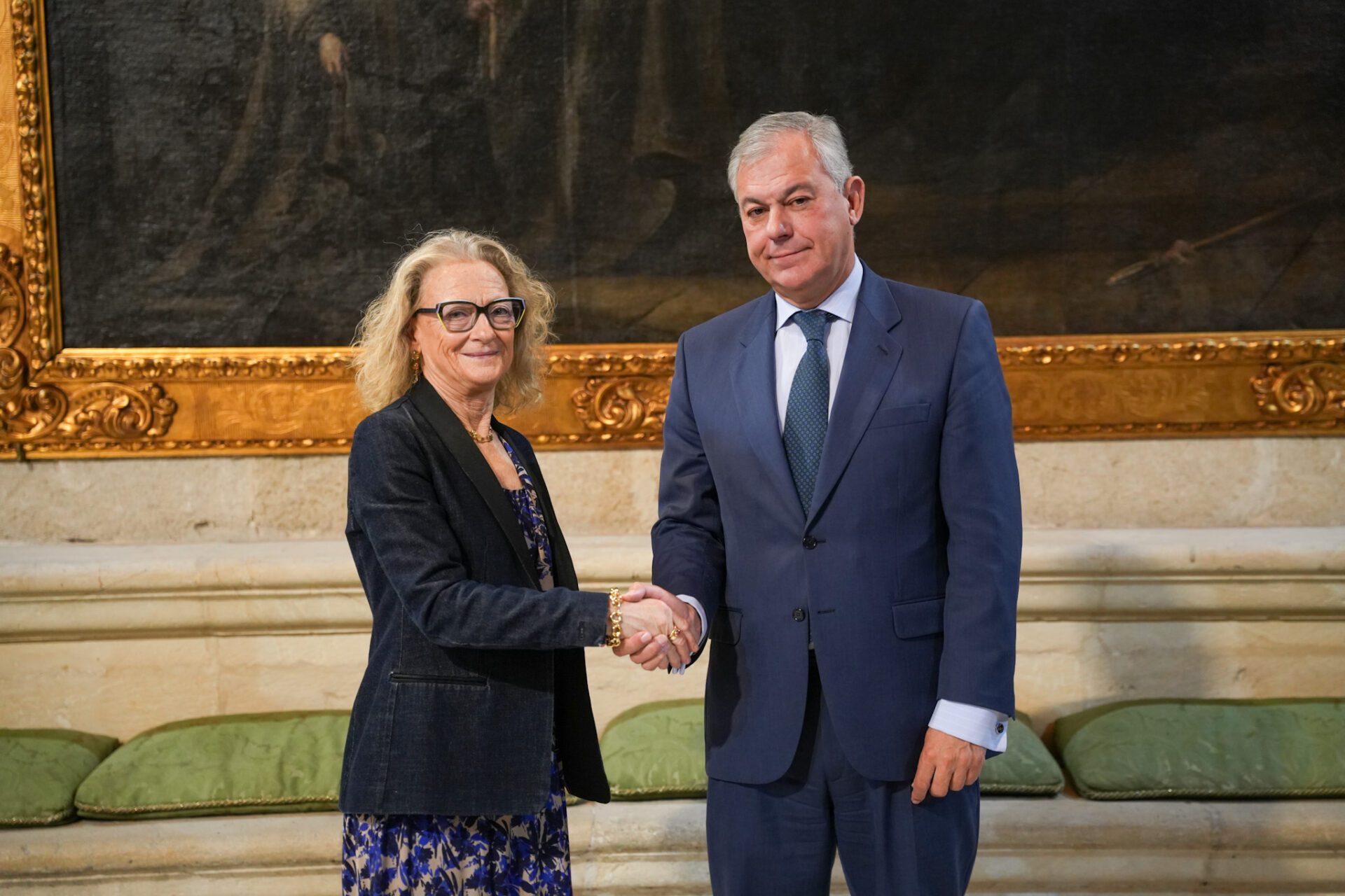 El alcalde Sanz recibe a la alcaldesa de Siena en el marco del primer acto entre ambas ciudades tras su hermanamiento