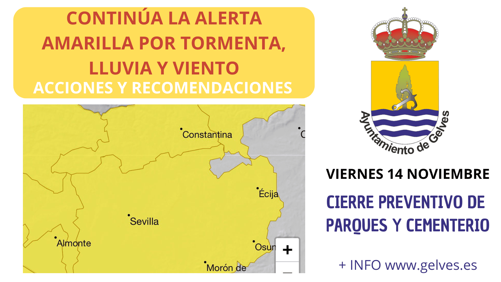 Continúa la alerta amarilla por lluvia, tormenta y viento
