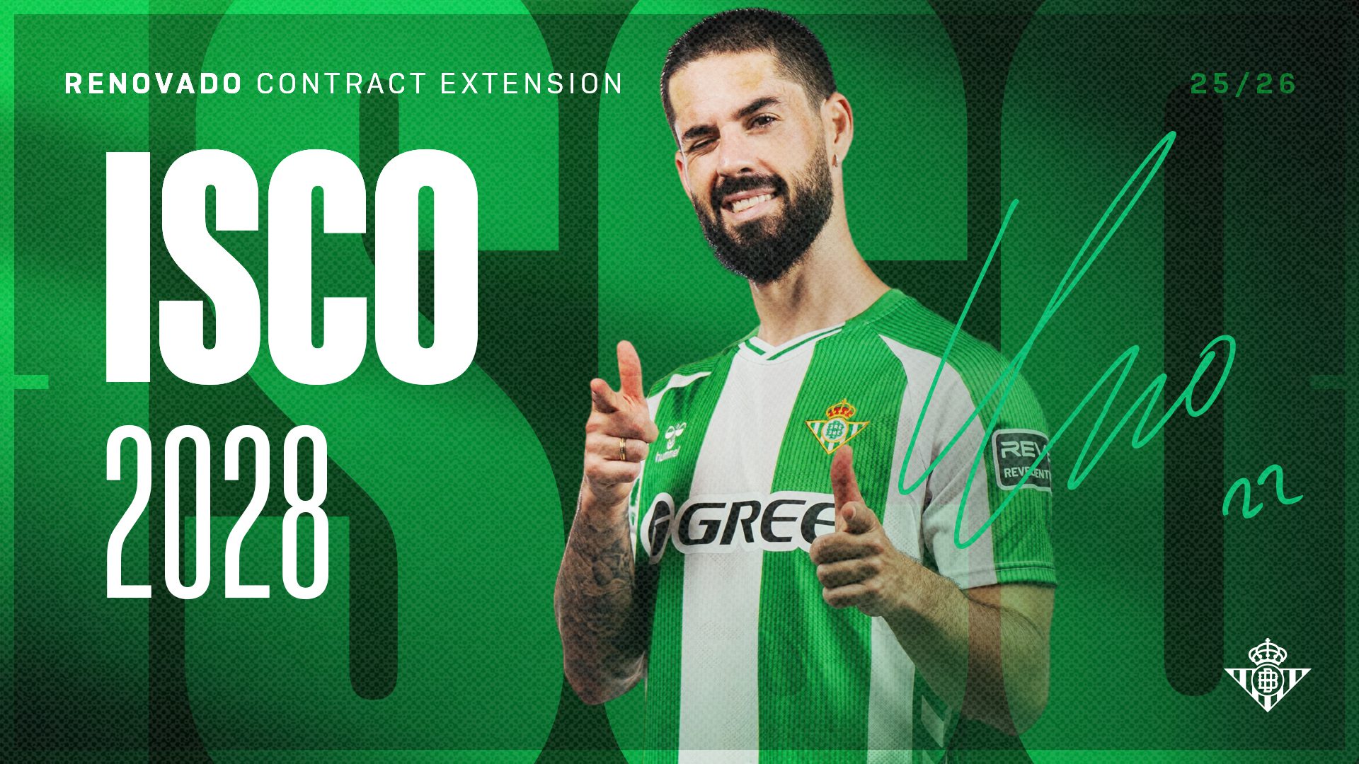Isco renueva su contrato con el Real Betis