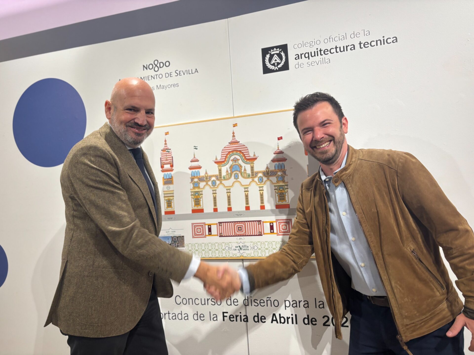 Inaugurada la exposición del concurso de ideas para la Portada de la Feria de Abril 2026