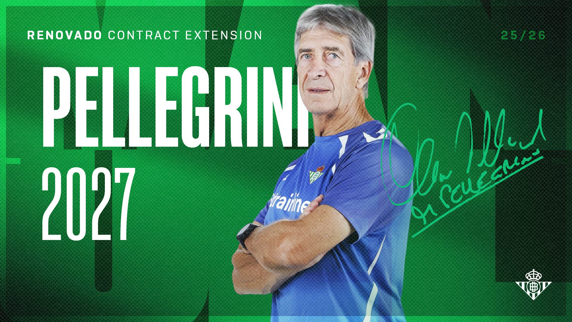Manuel Pellegrini extiende su contrato con el Real Betis