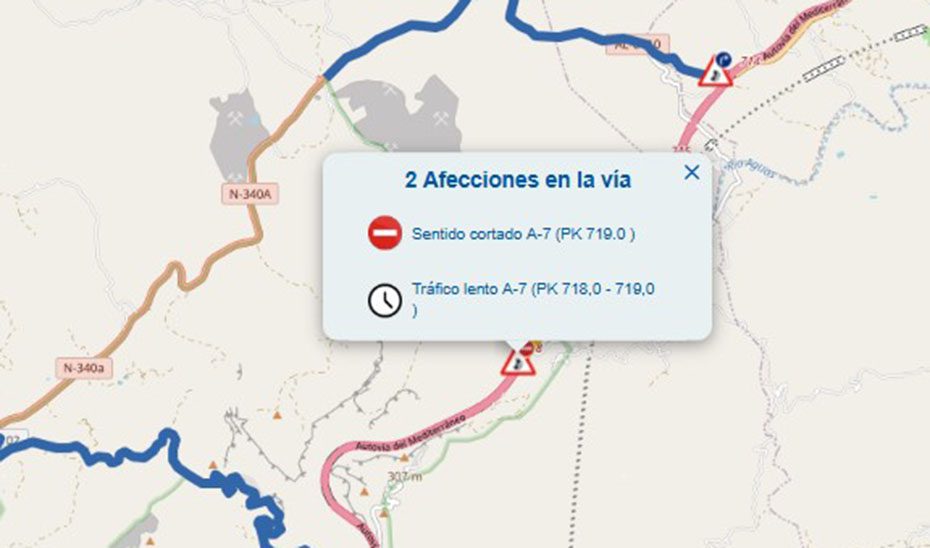 Muere el conductor de un tráiler en un accidente de tráfico en la A-7 en Sorbas (Almería)