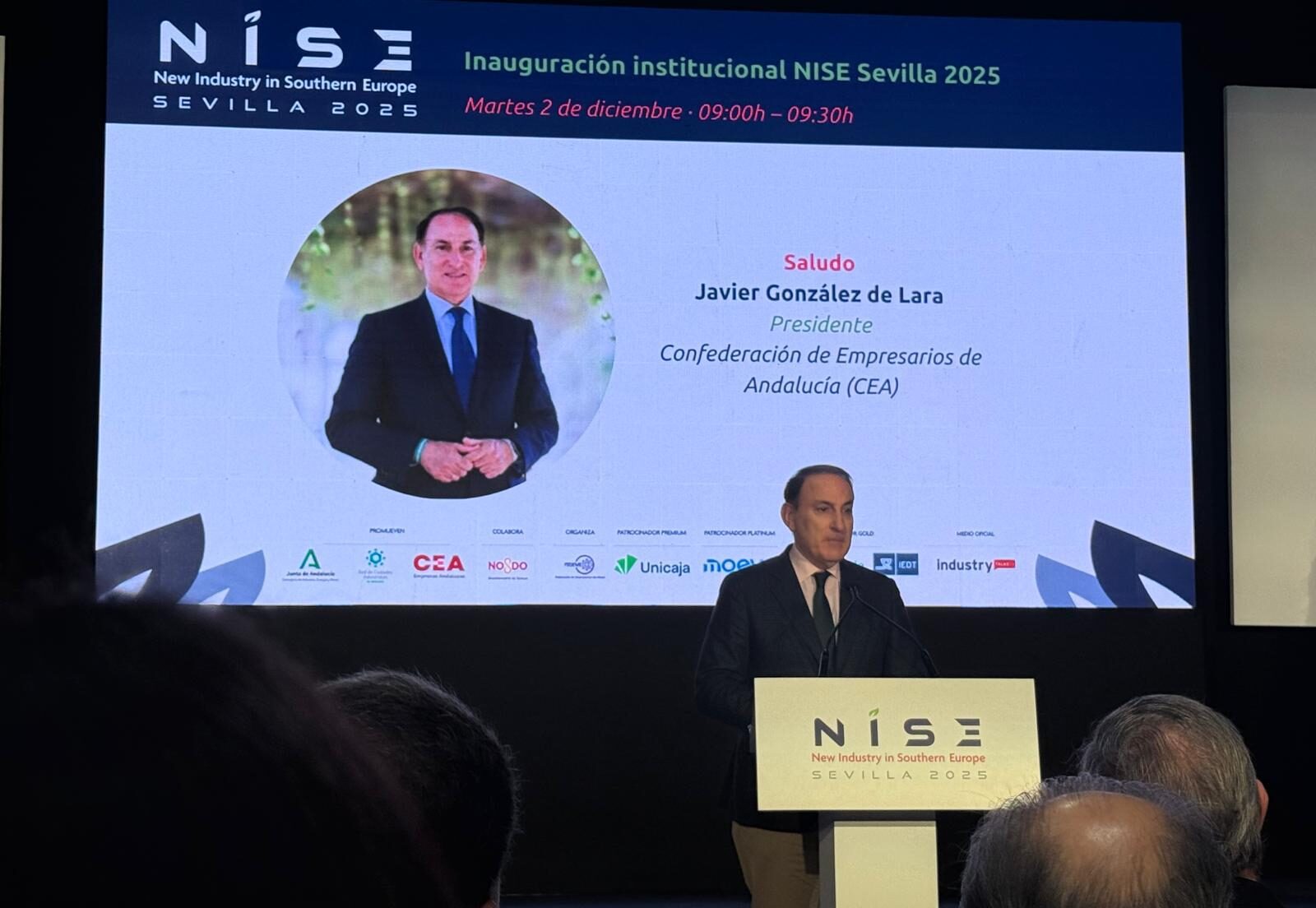 Javier González de Lara, presidente de CEA, inaugura NISE, nuevo espacio para proyectar las capacidades de la industria andaluza – Confederación de Empresarios de Andalucía