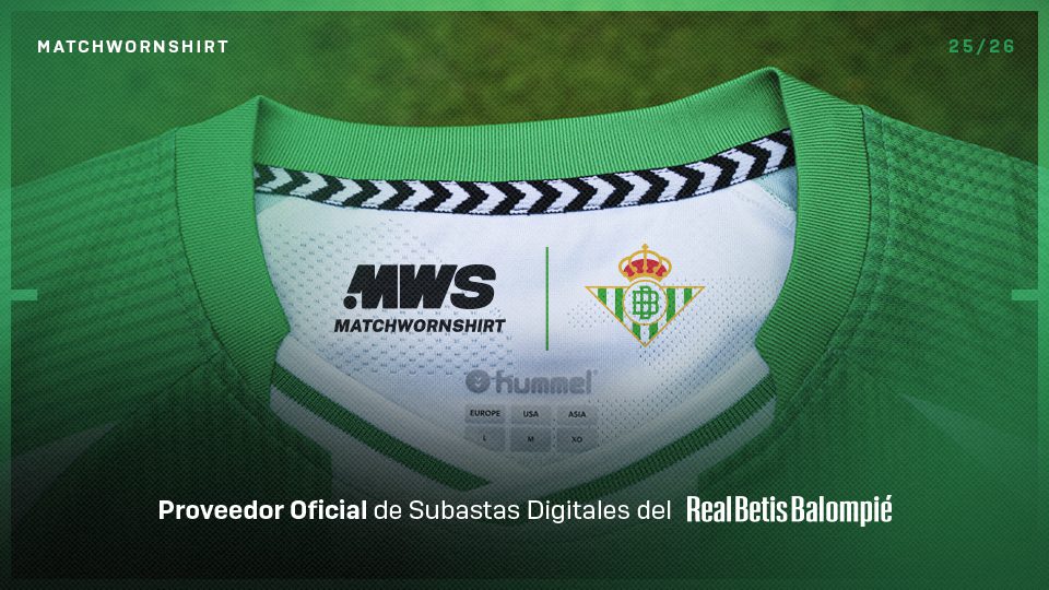 El Real Betis renueva su acuerdo con MatchWornShirt como proveedor oficial de subastas digitales