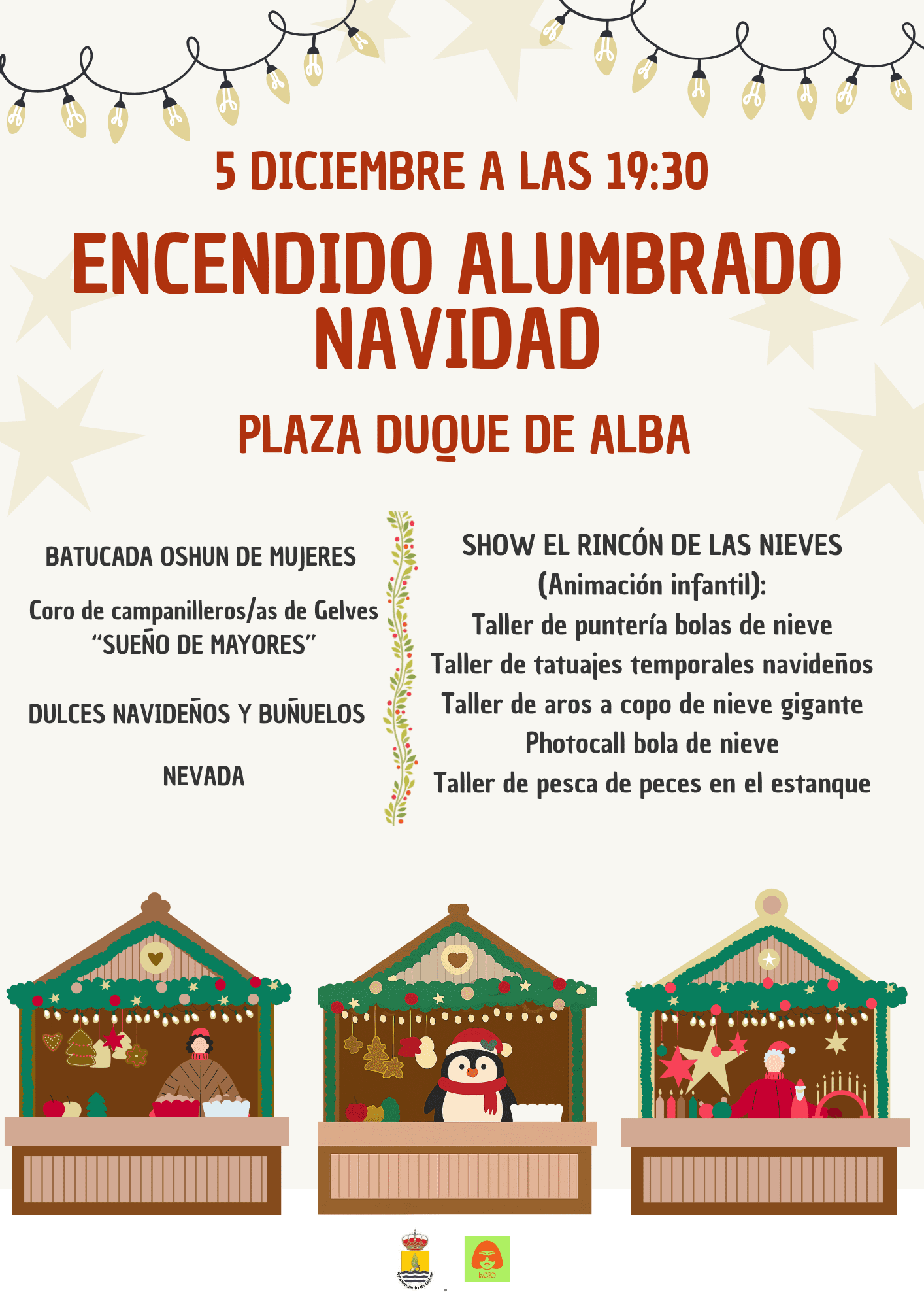 Gelves da la bienvenida a la Navidad con un encendido lleno de magia y actividades familiares