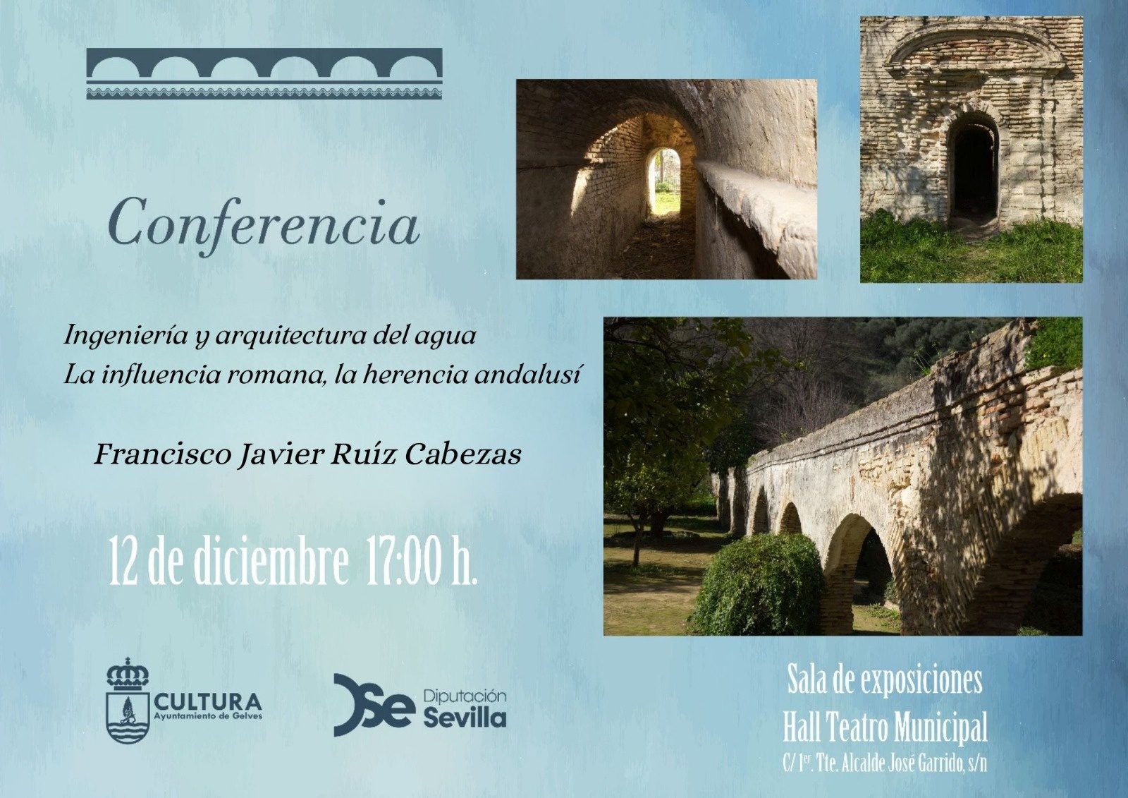 Gelves acoge una conferencia sobre la ingeniería y arquitectura del agua: influencia romana y herencia andalusí