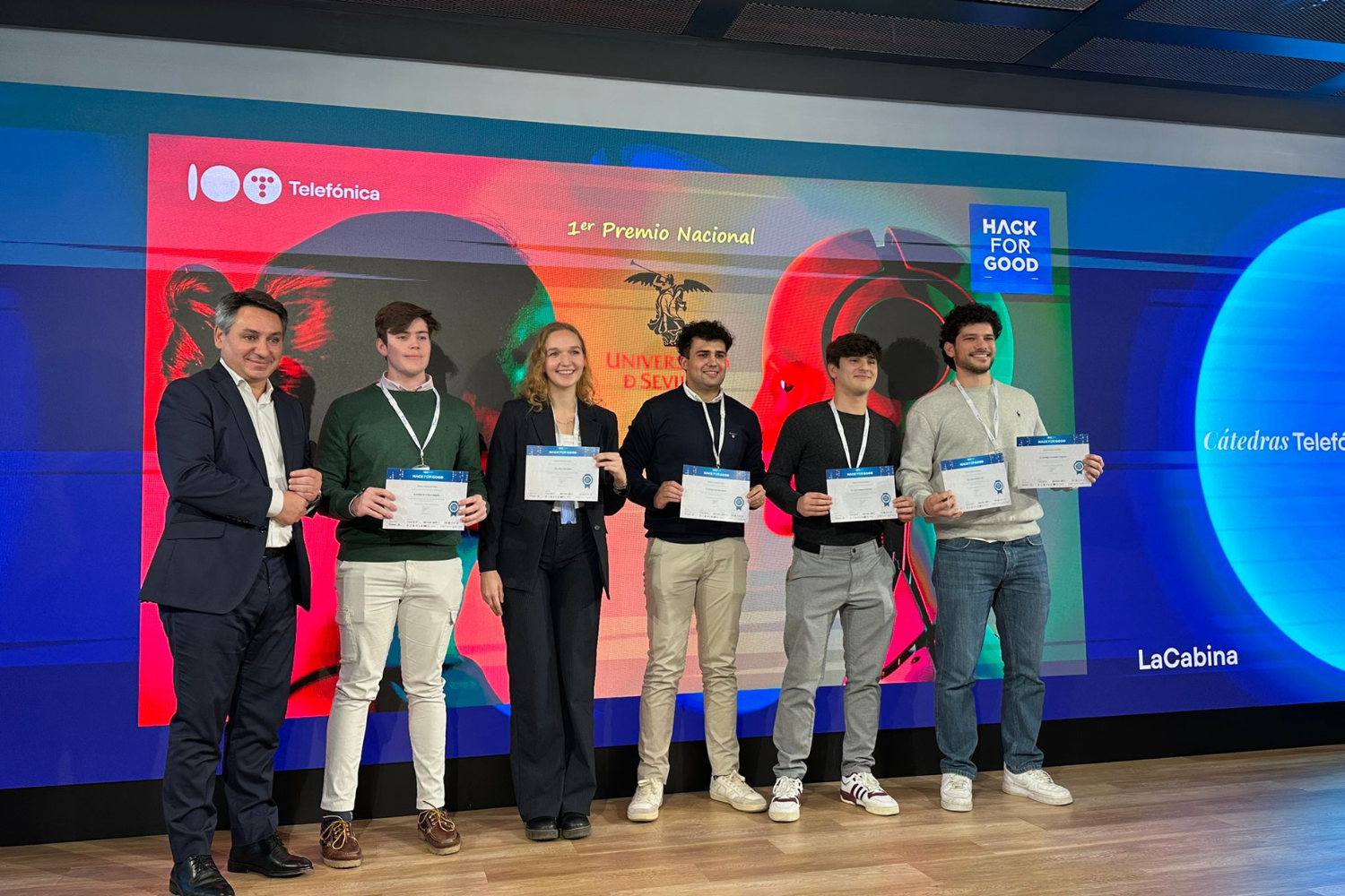 Un equipo de la Universidad de Sevilla, ganador del HackForGood Big Day 2025