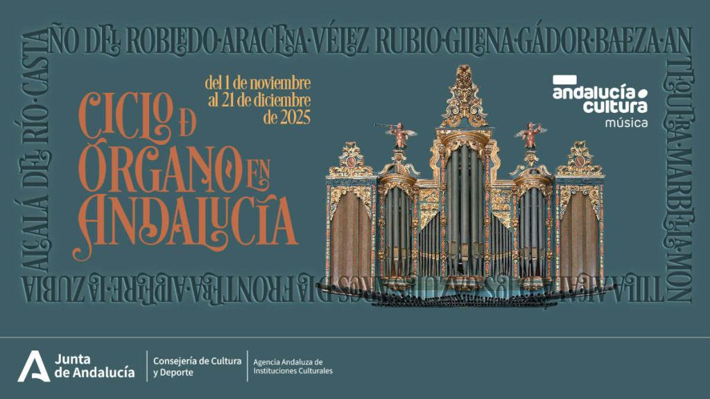 El ciclo Órgano de Andalucía. Música y Patrimonio hará sonar los instrumentos históricos de Aldeire y La Zubia