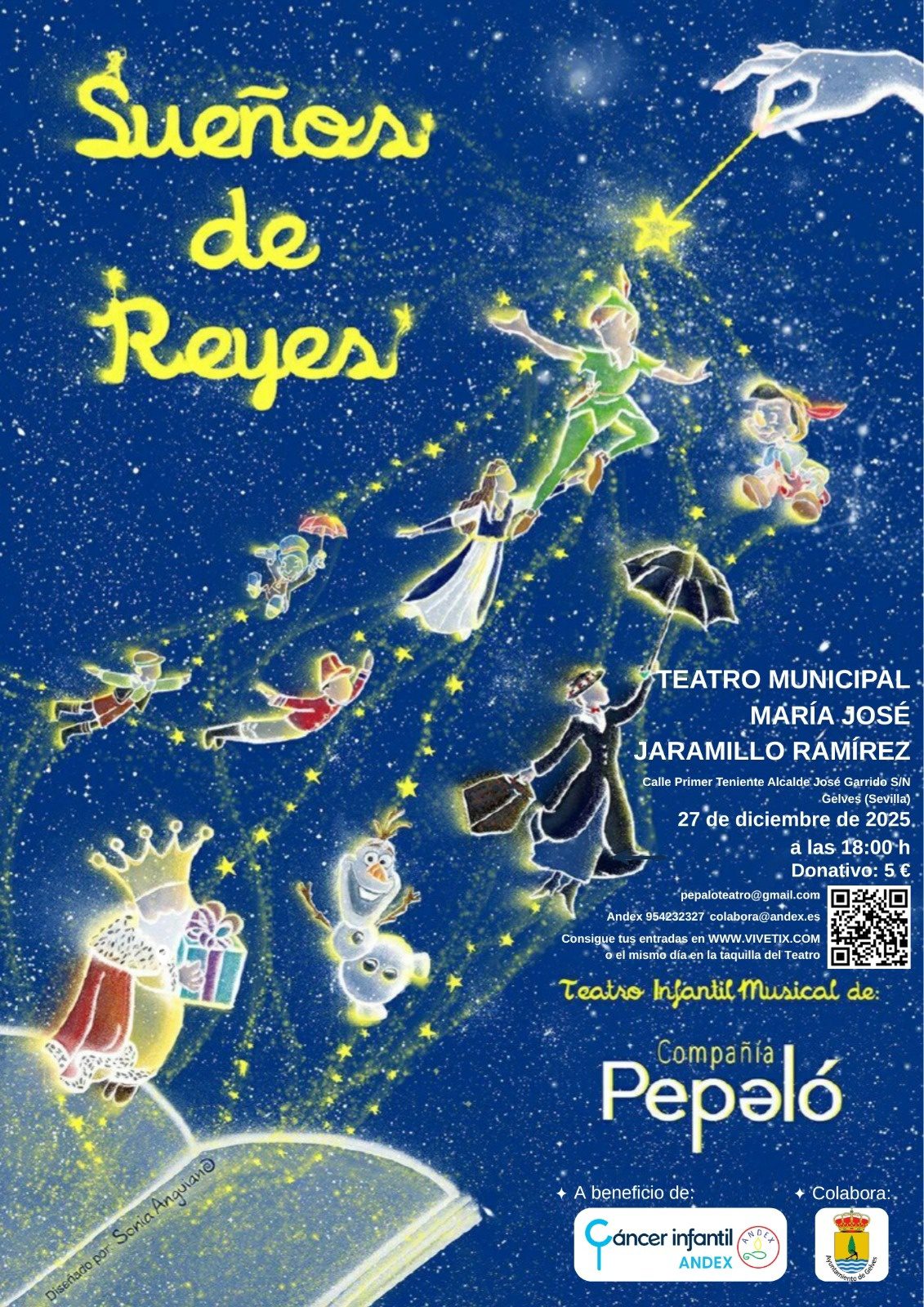 El Teatro Municipal de Gelves acoge el musical solidario infantil “Sueños de Reyes”