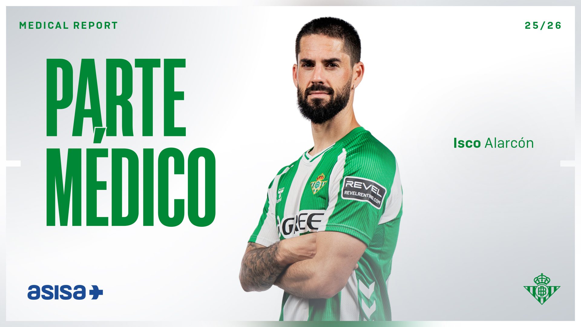 Parte médico de Isco Alarcón