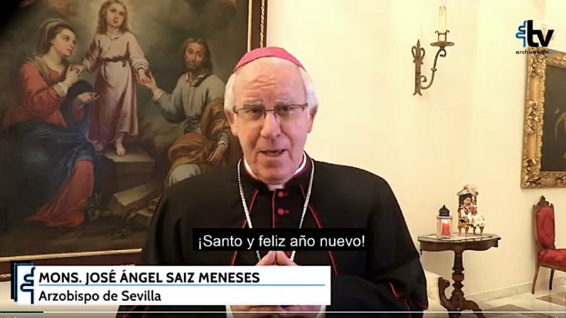 Monseñor Saiz Meneses felicita el año nuevo con una invitación a ser constructores de paz