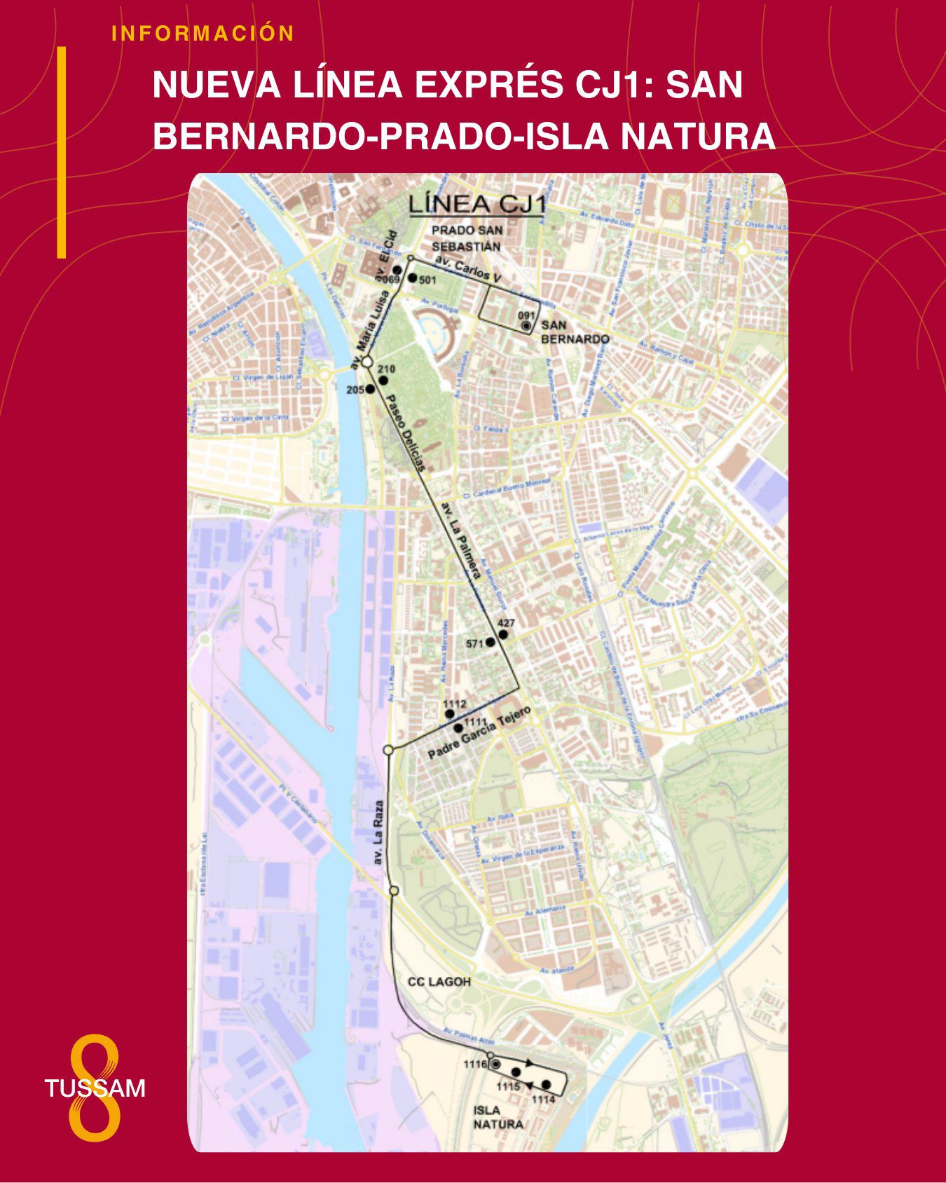 El Ayuntamiento pone en marcha desde hoy la línea CJ1 de Tussam para dar servicio al barrio de Isla Natura en Palmas Altas