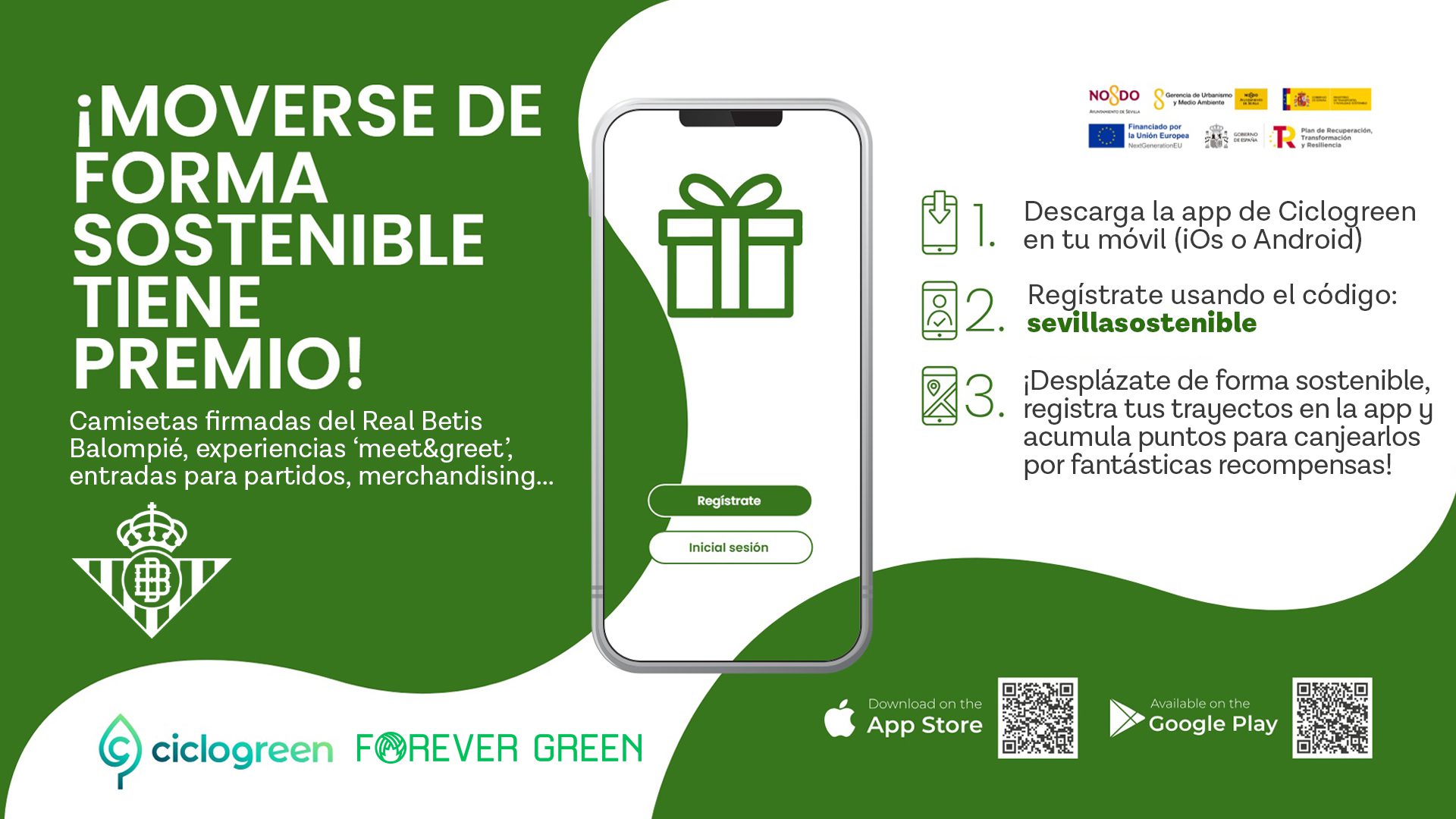 Forever Green y Ciclogreen se unen para impulsar el transporte sostenible y los hábitos saludables a cambio de premios y experiencias
