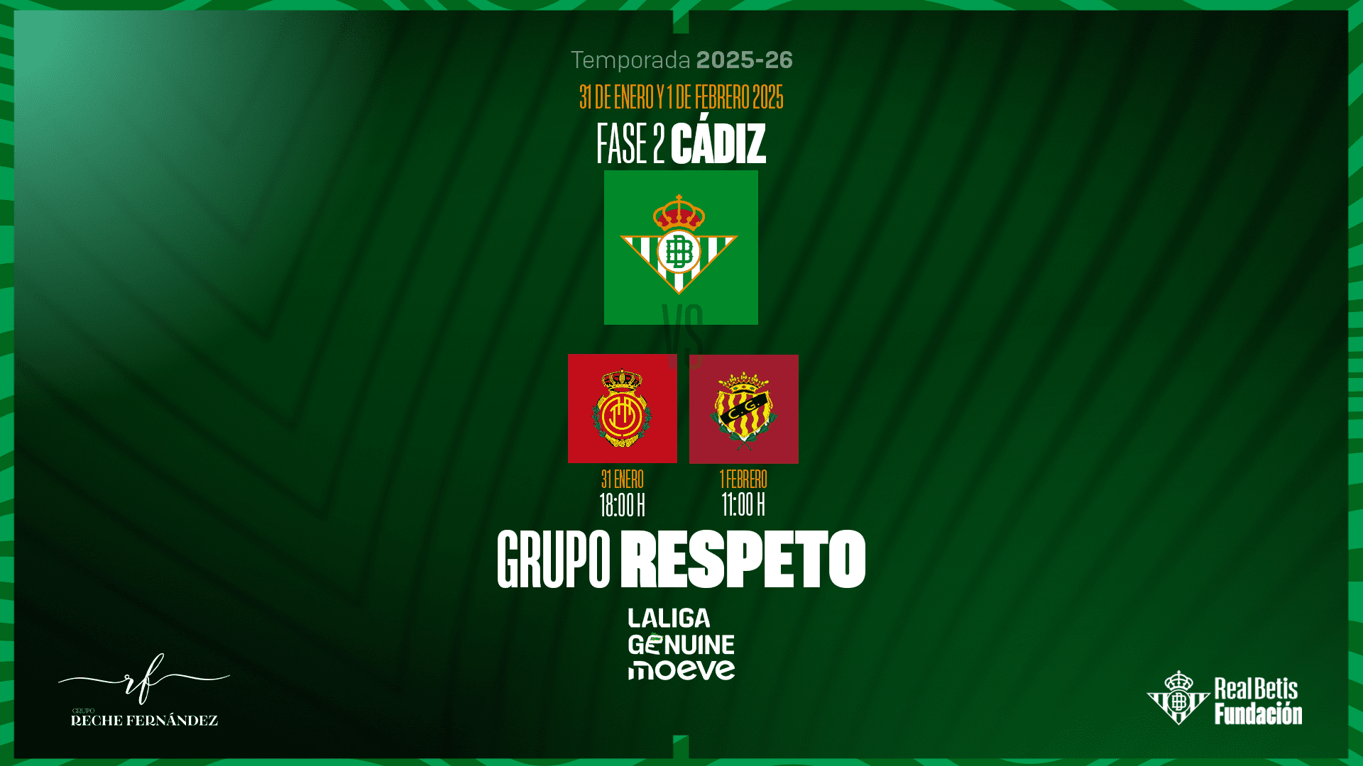 El Real Betis Genuine jugará la segunda fase de liga en Cádiz