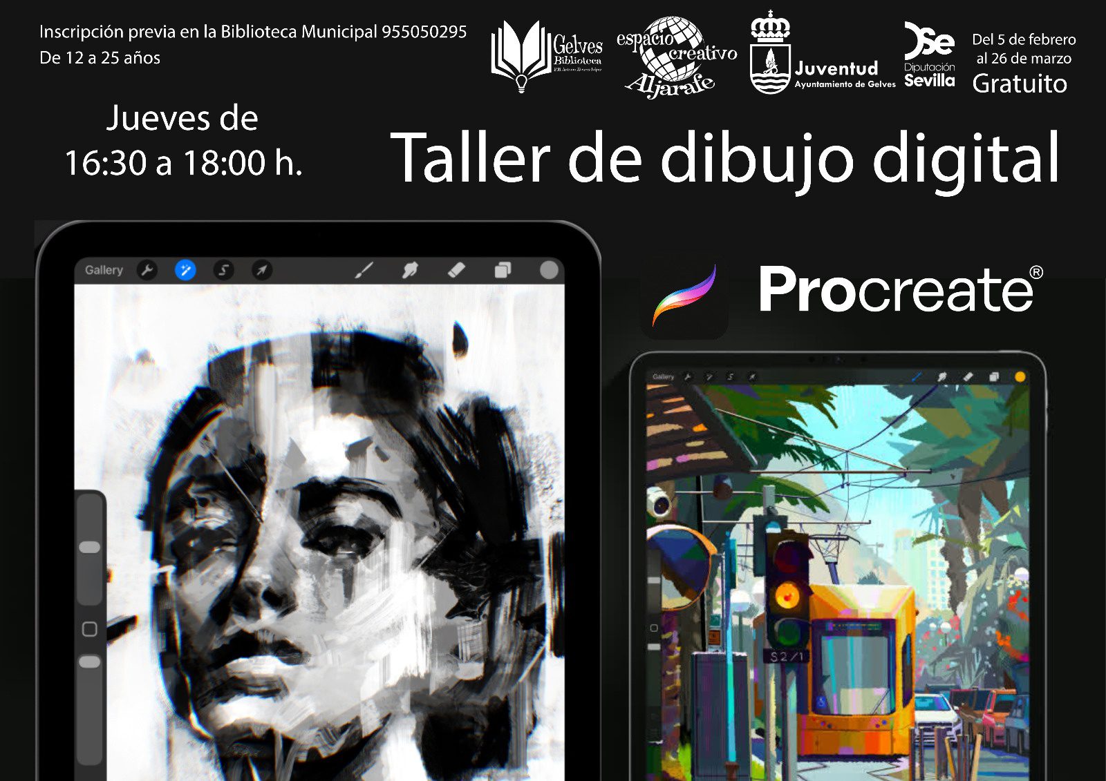 La Biblioteca Municipal de Gelves acoge un taller gratuito de dibujo digital para jóvenes