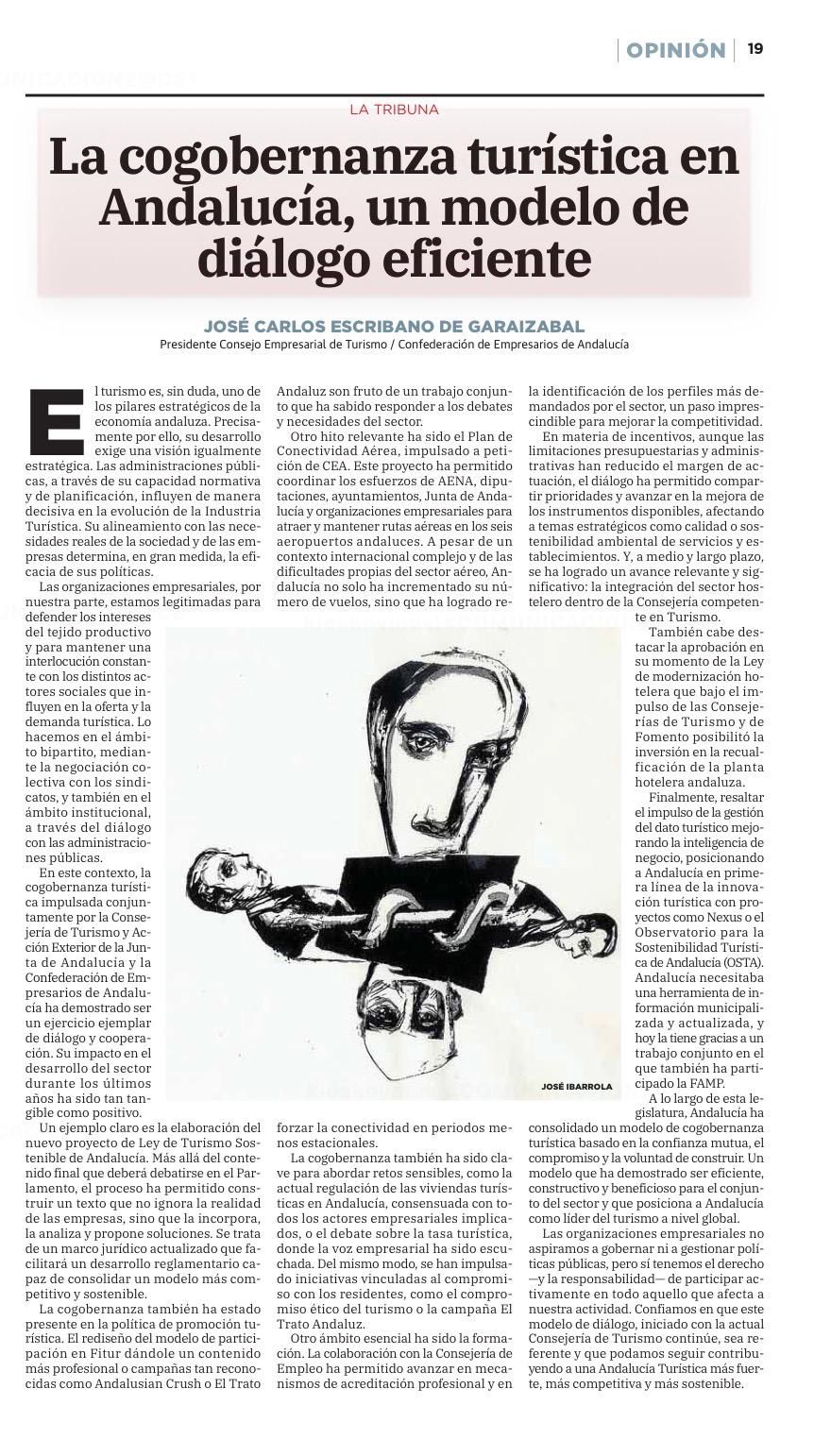 CEA destaca la importancia de la cogobernanza turística para reforzar la competitividad del sector en Andalucía – Confederación de Empresarios de Andalucía