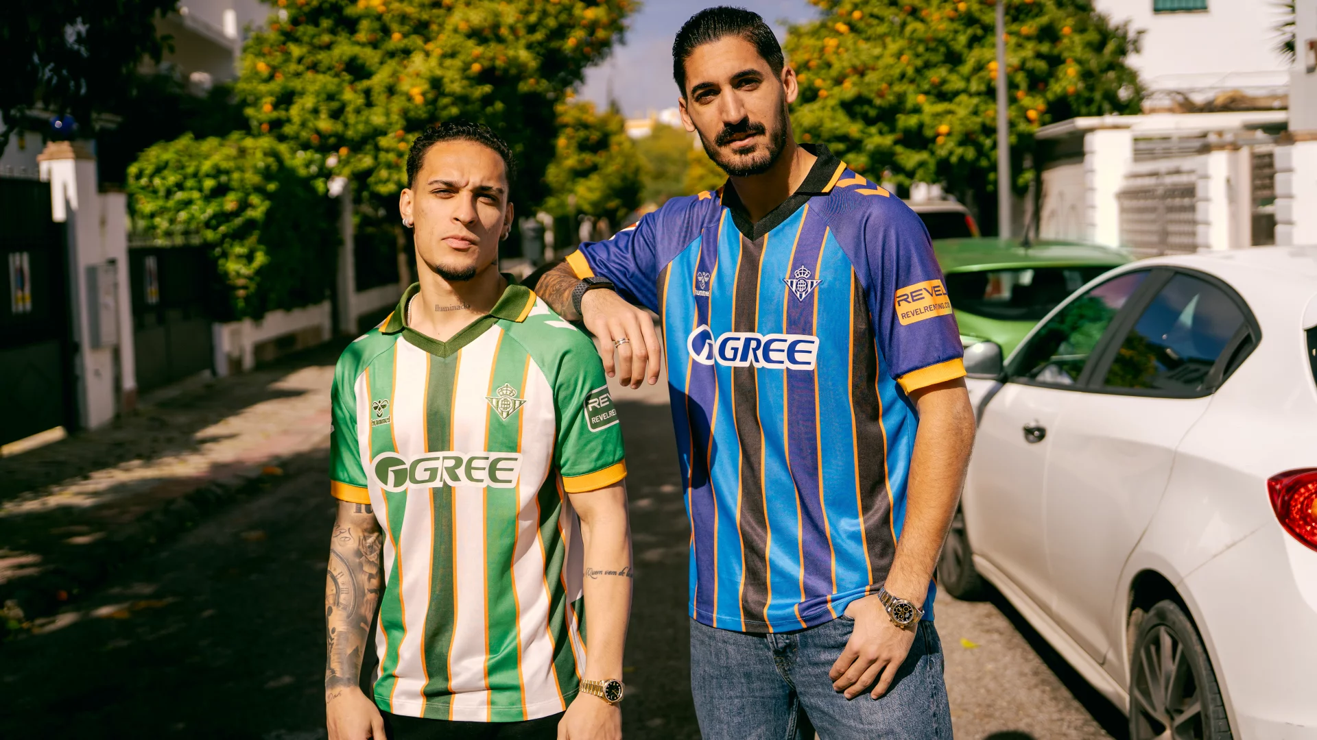 El Real Betis Balompié y Hummel presentan la primera camiseta fabricada con naranjas para poner en valor el patrimonio natural urbano