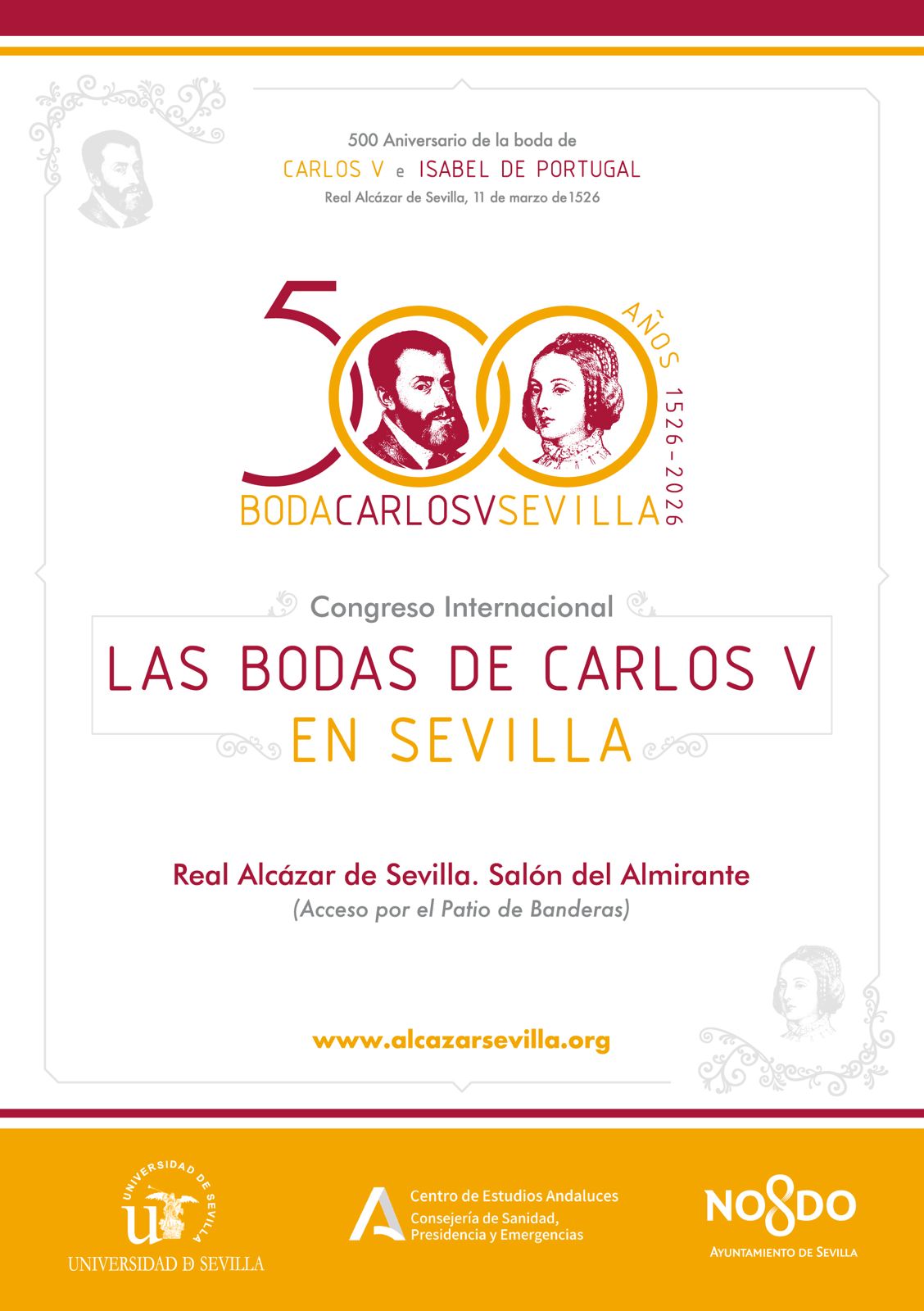 El Ayuntamiento pone a disposición las entradas para el Congreso Internacional ‘Las bodas de Carlos V en Sevilla’ en el Real Alcázar