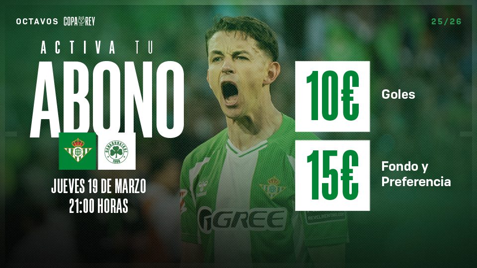Arranca el proceso de activación de los abonos para el Real Betis – Panathinaikos FC