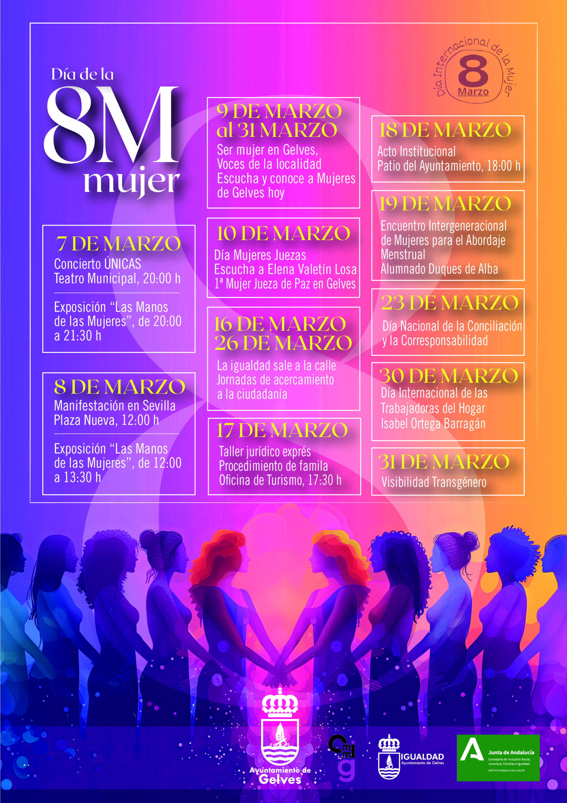 Gelves presenta su programa de actividades por el 8M para seguir avanzando en la igualdad real entre mujeres y hombres