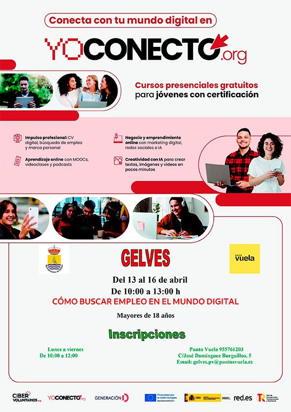 El Punto Vuela de Gelves impulsa una formación para aprender a buscar empleo en el entorno digital
