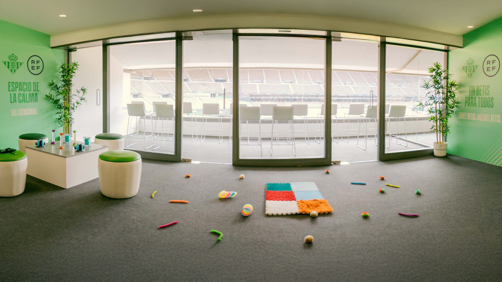 El Real Betis inaugura una sala sensorial en el Estadio La Cartuja  para aficionados con autismo o discapacidad cognitiva