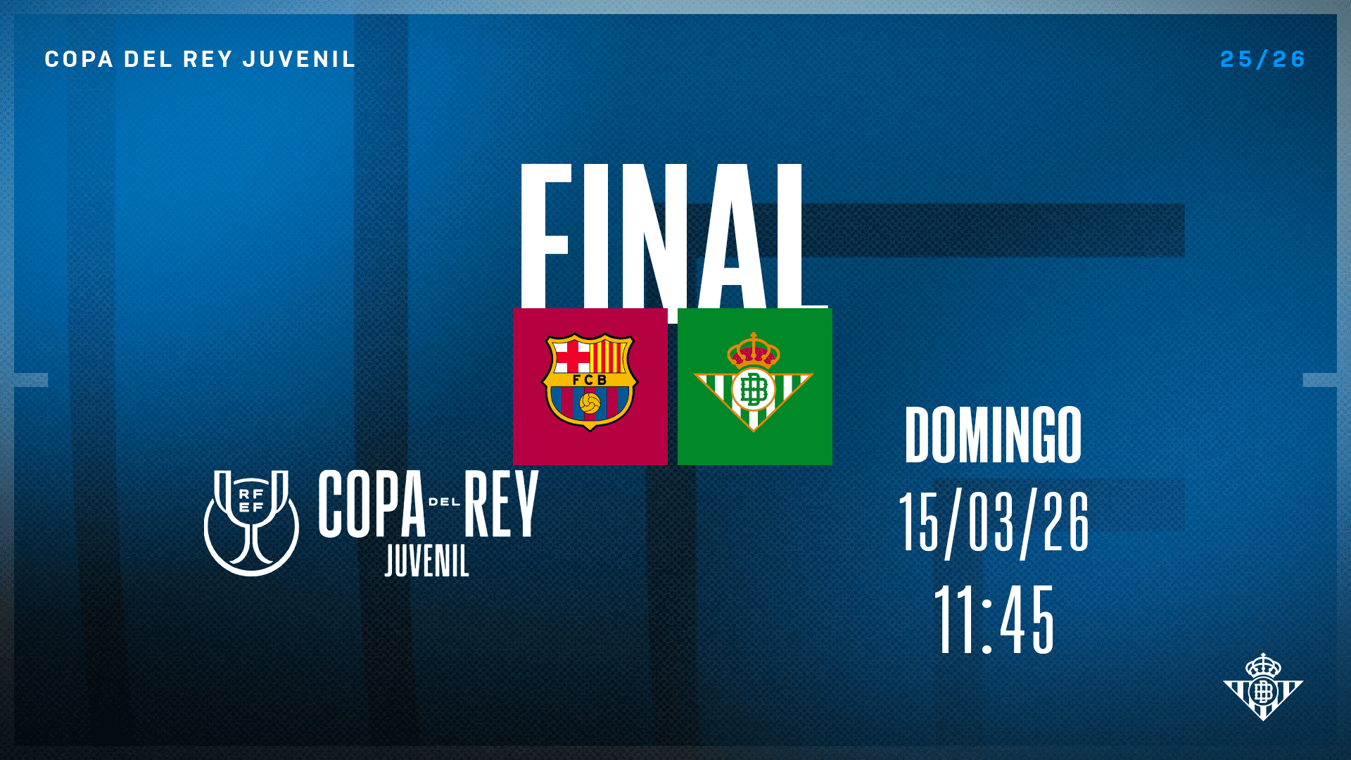 El Juvenil División de Honor, ante la oportunidad de ganar la Copa del Rey