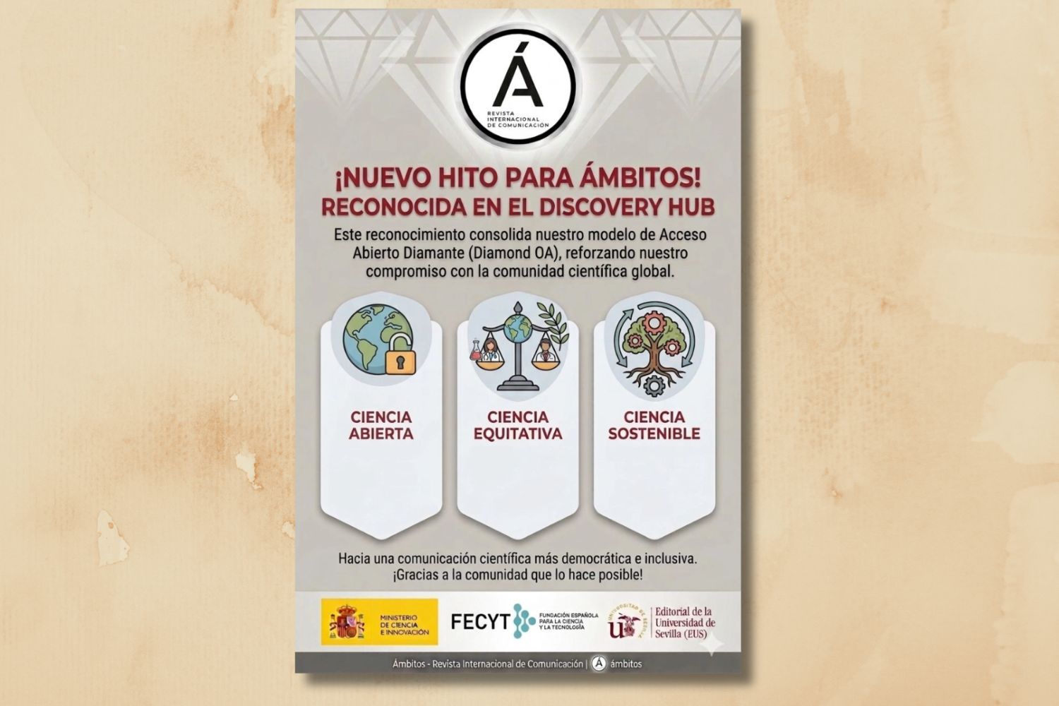 La revista Ámbitos se incorpora al índice europeo Diamond Discovery Hub