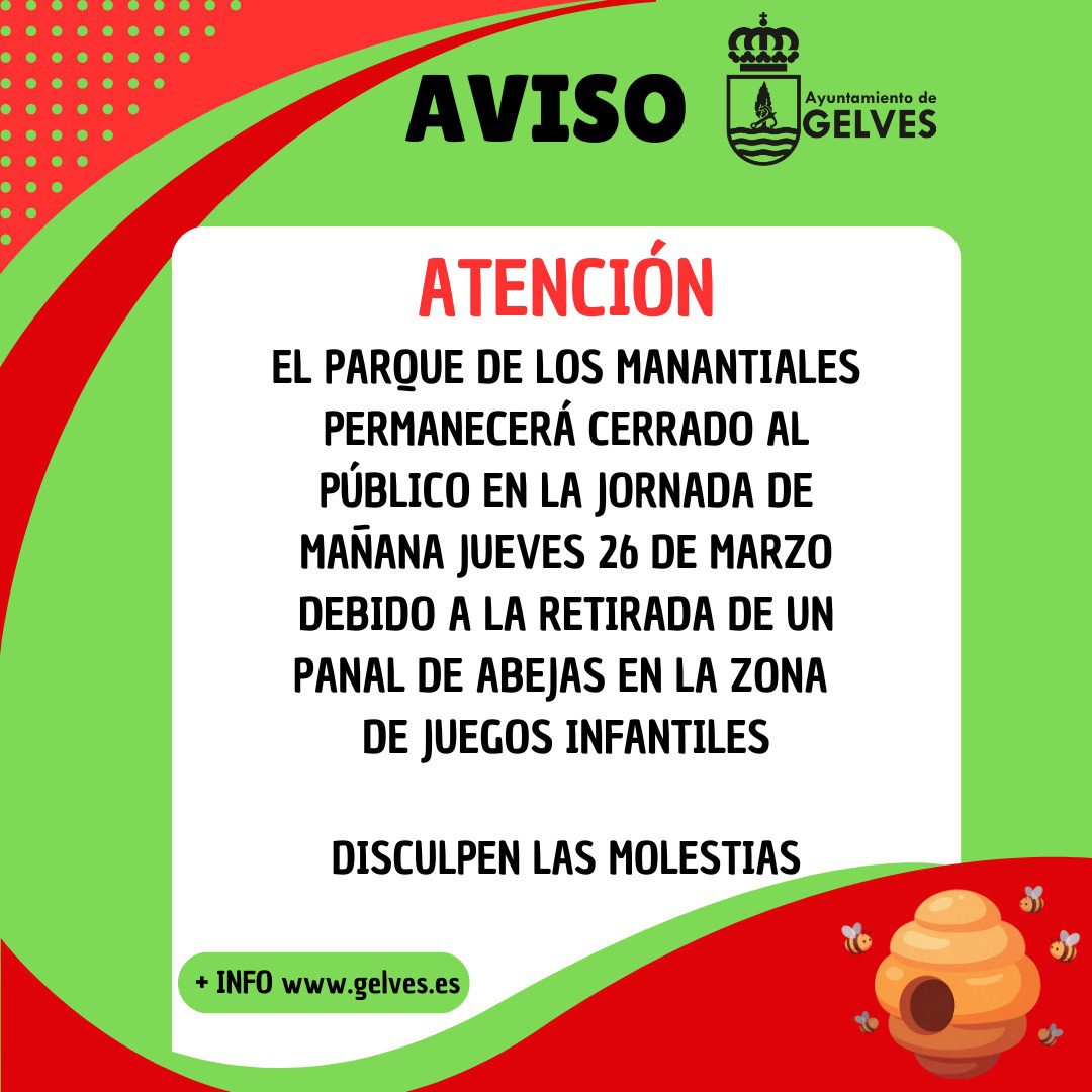 Cierre temporal del Parque de los Manantiales por motivos de seguridad