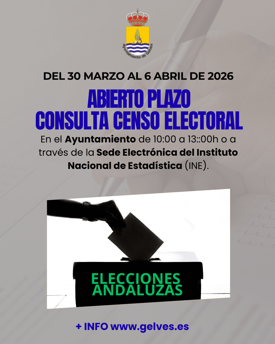 El plazo para consultar el censo electoral de cara a las Elecciones Autonómicas será hasta el 6 de abril